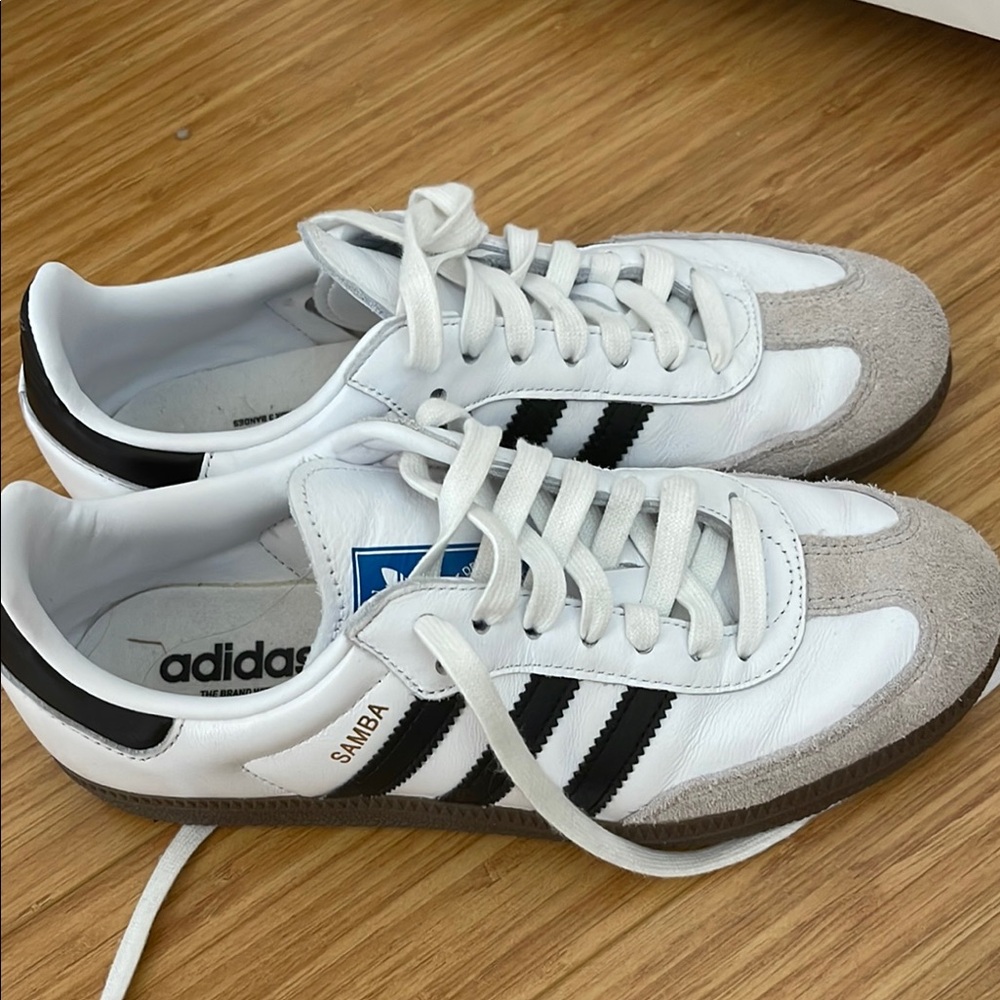 Adidas Samba White and Black Sneakers
